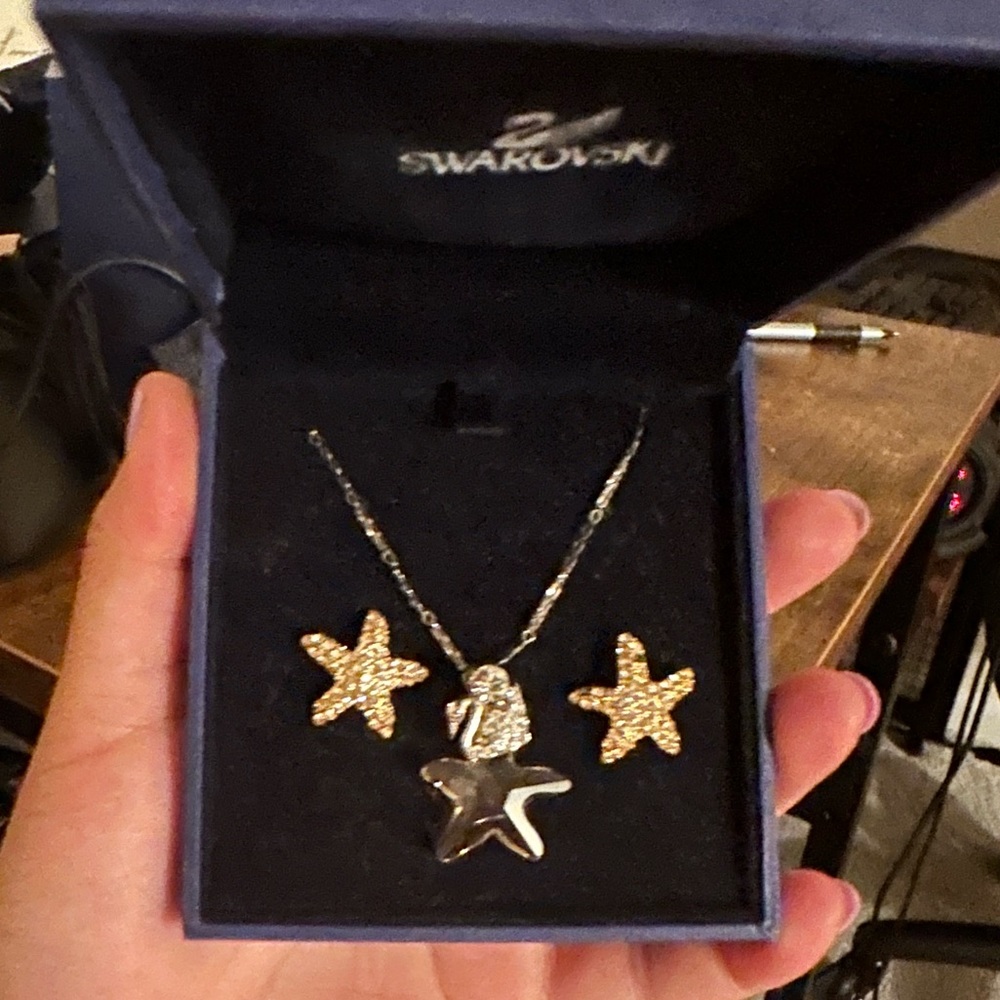 Swarovski Starfish earring and necklace